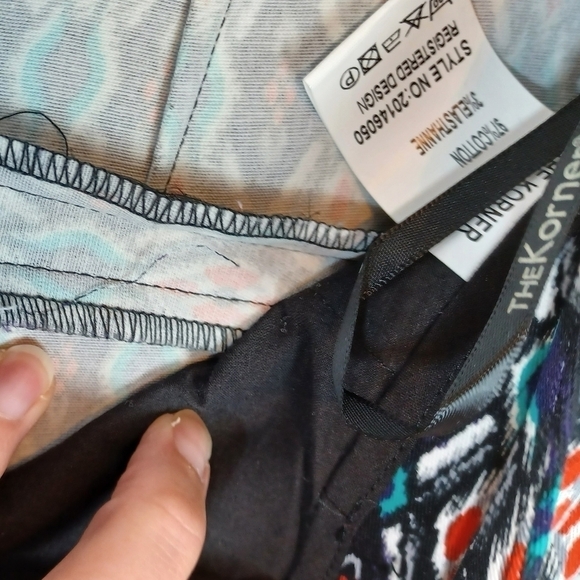 ANTHROPOLOGIE Size 4 Tribal Print Straight Leg Cotton Pants - Picture 6 of 7